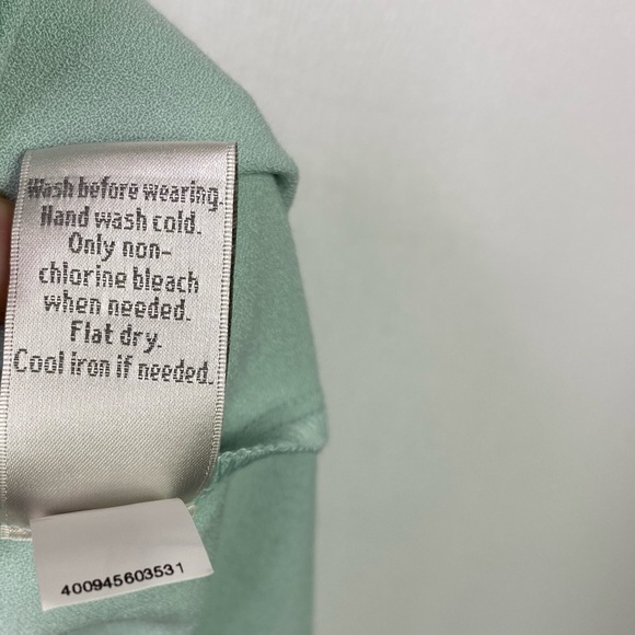 LAUREN CONRAD Light Mint Green Sheer Shoulders Polka Dot Dress Size 8 - Picture 6 of 12